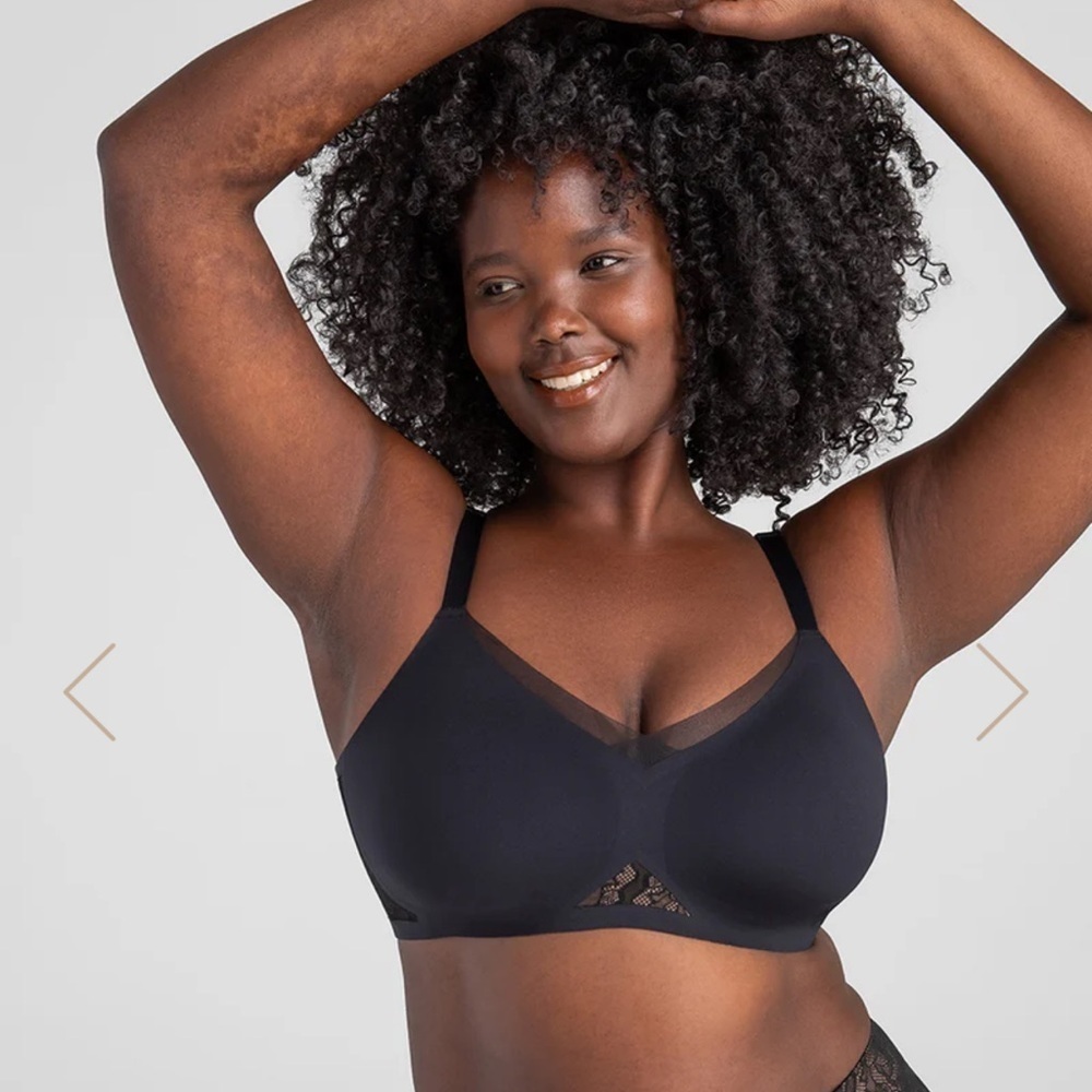 HONEYLOVE CrossOver Lace Bra Size 1X In Black Lace Runway
